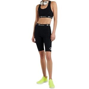 CHAMPION X NILI LOTAN Logo Printed Stretch Biker Shorts - Women’s Size Small New